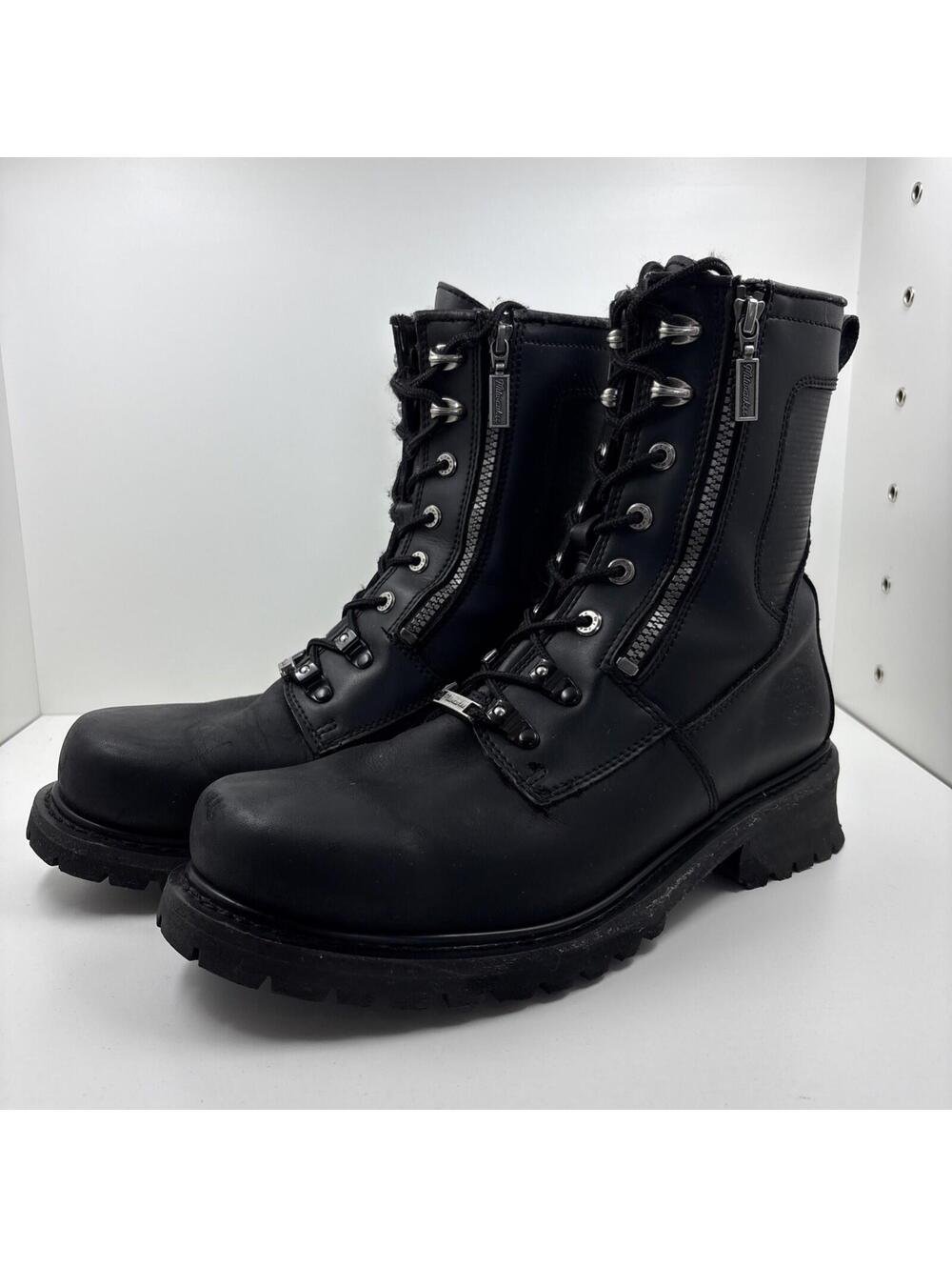 Milwaukee MB416 Freedom Flex Black Leather Motorcycle Wide Boots Men's 11.5EEE